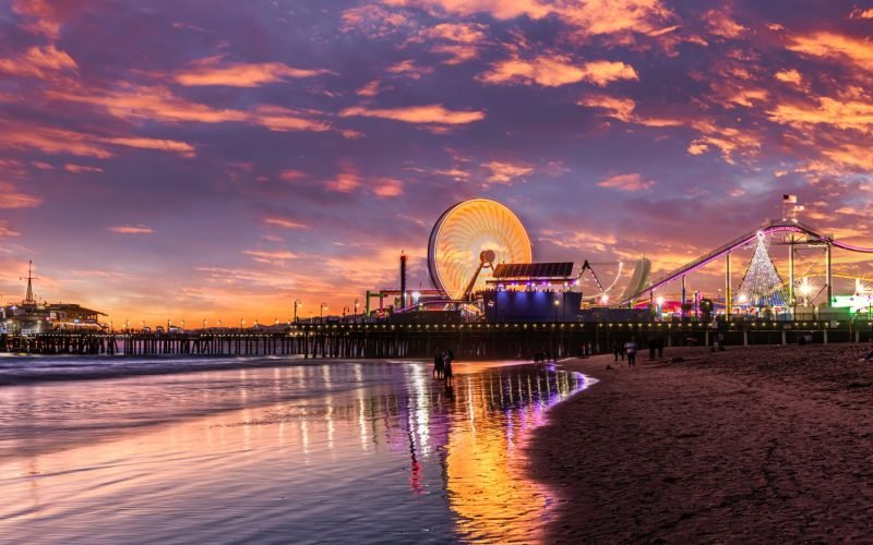 Los Angeles at Santa Monica beach